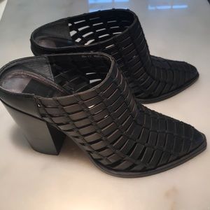 Dolce Vita leather heeled mules